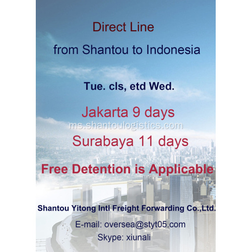 Pengangkutan laut Shantou ke Indonesia